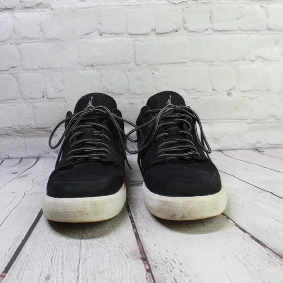 Nike Air Jordan Retro V.1 Black Leather Mesh Low Top Street Sneakers US 11 - Picture 4 of 9